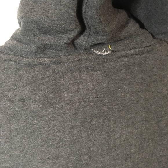 OLD NAVY Skull & Crossbones 1994 Logo Zip Hoodie Gray Sweater Jacket- Boys 7/8 - Picture 10 of 12